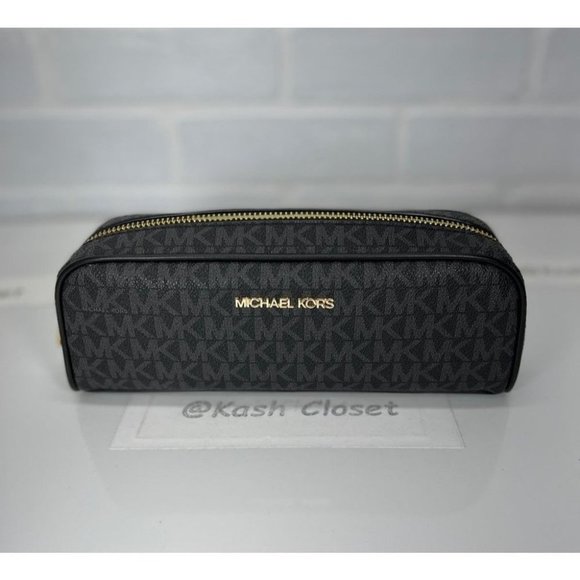 Michael Kors MK Giftables MD Makeup/Pencil Case - Black - Picture 1 of 9